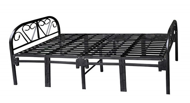 Metal Black Portable Single Folding Bed